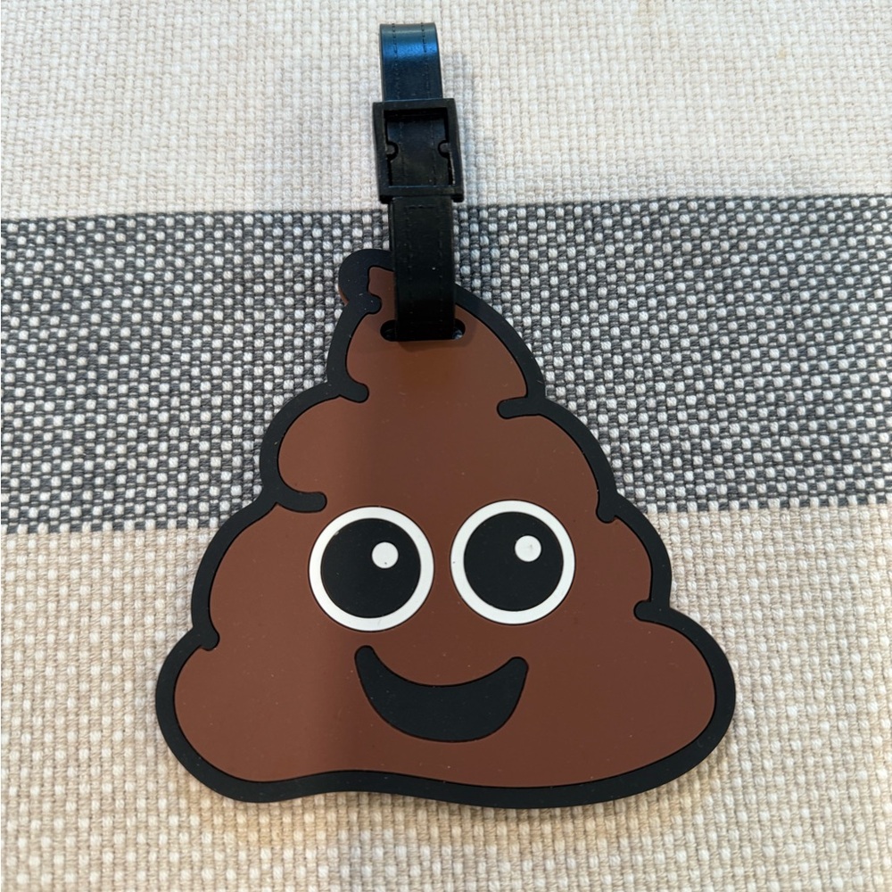 Brown Poop Emoji Luggage Tag - NWOT